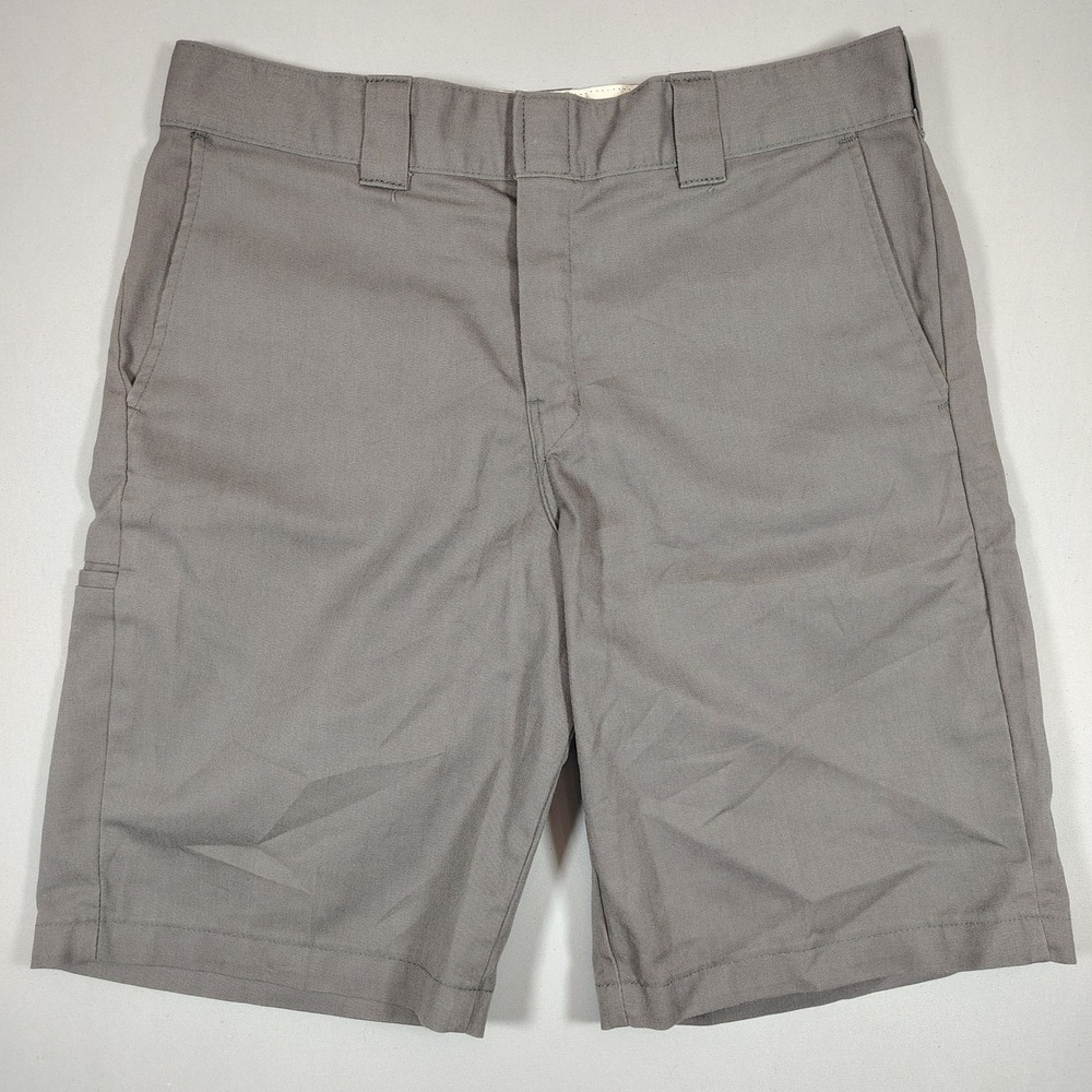 Dickies Shorts Mens 34 Grey Relaxed Fit Flex Multi-Pocket Solid Twill